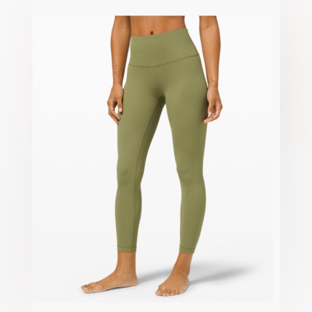 Lululemon Wunder Under High Rise Tight 25” Color: Bronze Green Size: 8